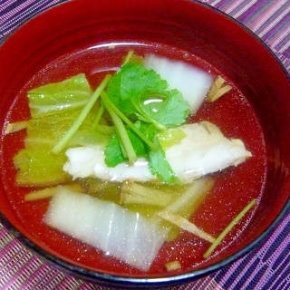 ❤　魚のアラ＆白菜のスープ　❤
